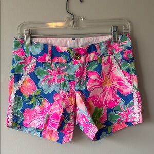 Lilly Pulitzer Shorts with Tropical Floral Design